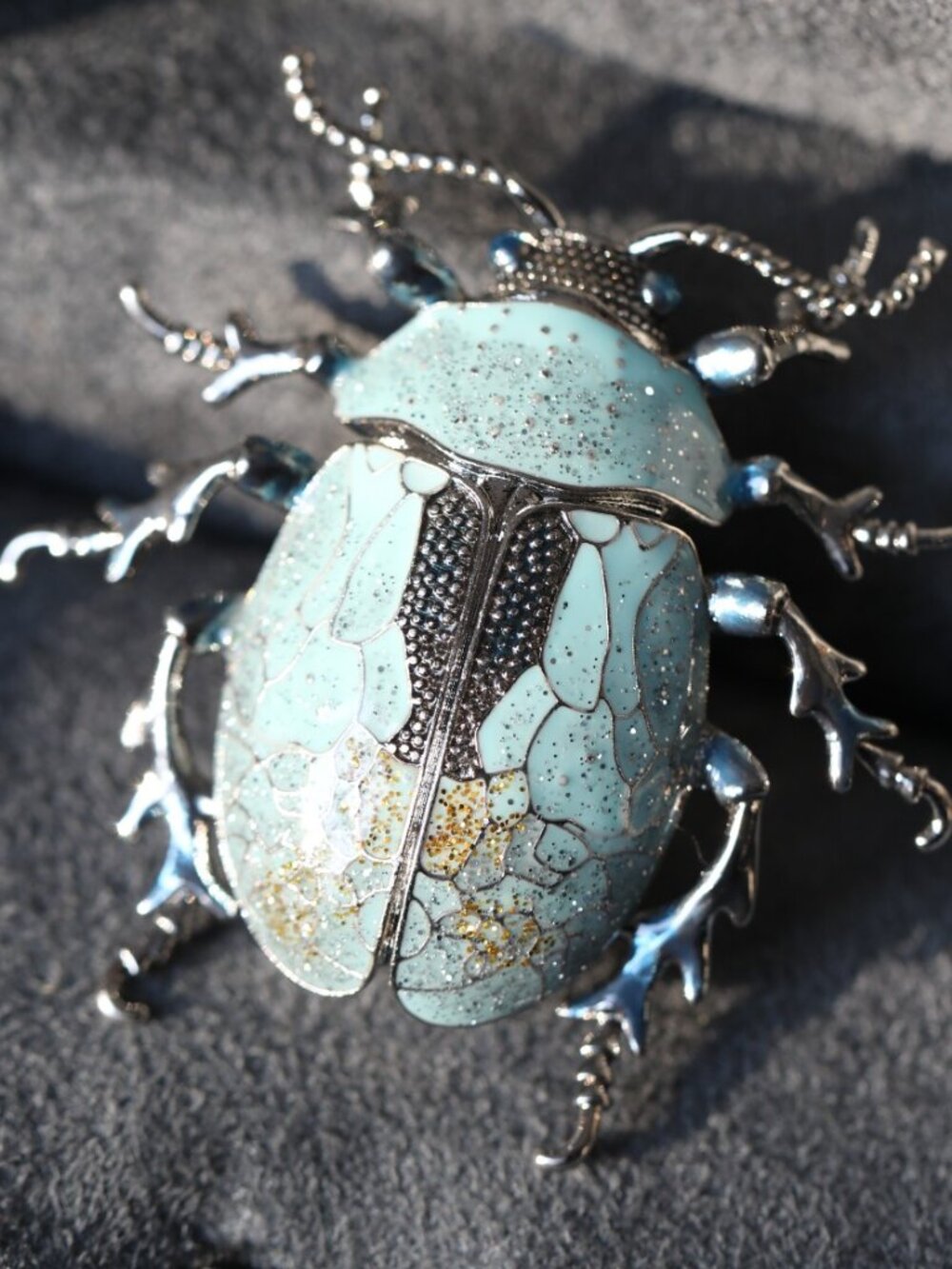 Vintage-Inspired Beetle Brooch